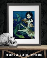 Strangeling Cretaceous Mermaid- 11×14 Unframed Art Print Poster – Decor and Gift