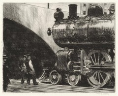 Edward Hopper 1923 Art Print – The Locomotive American Realism Industrial Rail