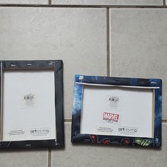 artissimo Set of 2 Framed Marvel Avengers Canvas Prints Hulk Thor Iron Man Cap
