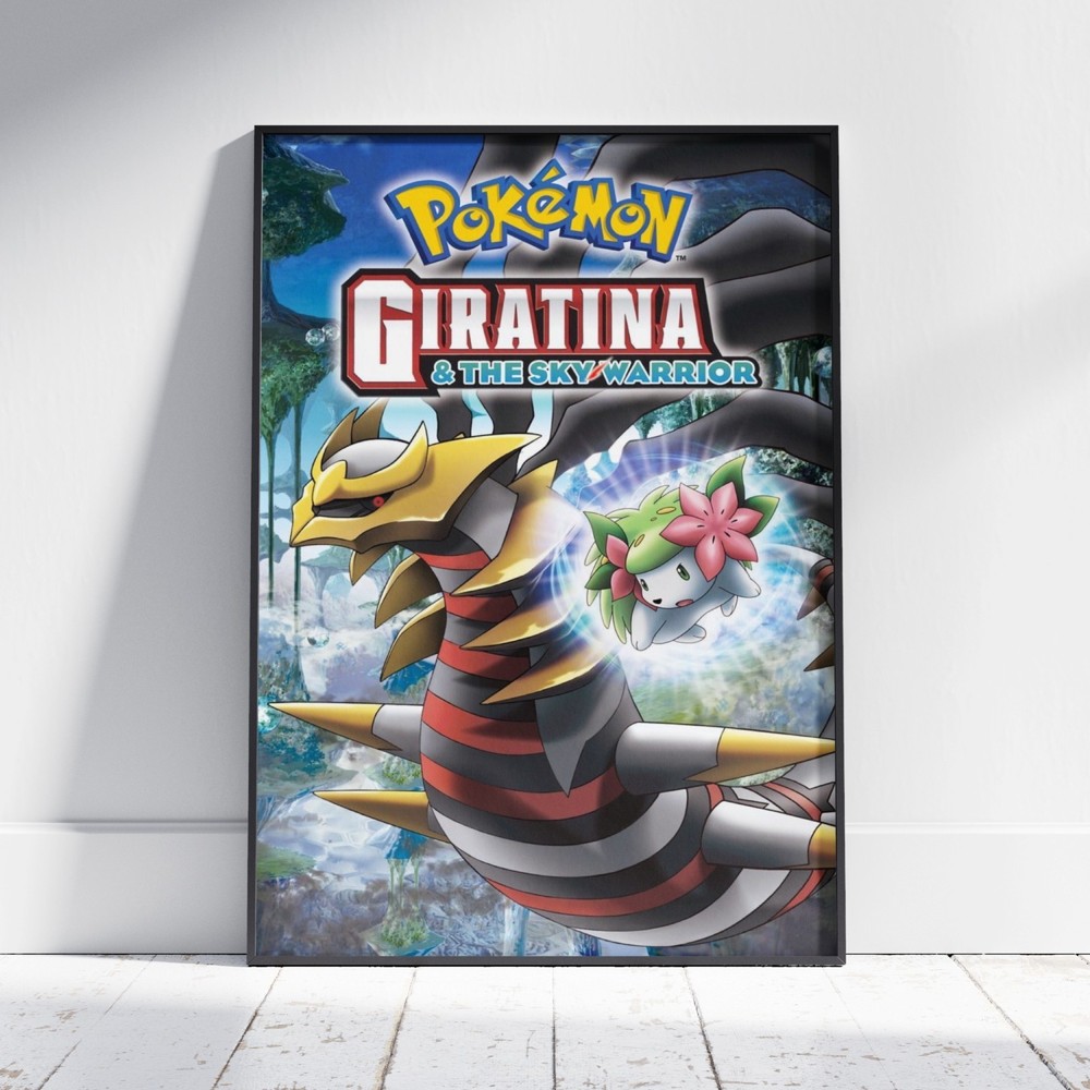 Pokemon Poster Giratina and the Sky Warrior Wall Art Print Shaymin Anime Decor