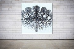 Crystal Chandelier, Canvas Wall Art, Modern Fashion Glam, Luxury Pop Glow