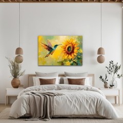Colorful Sunflower Wall Art Country 18″L x 12″W, Canvas