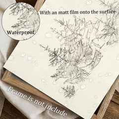 Pine Tree Vintage Wall Art Gray Prints – Classical Naturalist Tree Landscape Pri