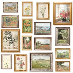 Vintage Floral Wall Art – 16 Flower Pictures, Spring Flower Posters, Antique …