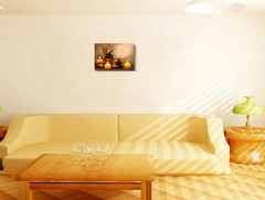 16×24-Inch Aromatic Candles and Zen Stones Canvas Wrap Giclee Print Wall Art