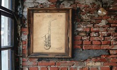 Set of 8 Jazz Instruments Patent Wall Art Prints (8×10) Gifts for Musicians