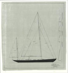 OLIN STEPHENS Dorade: Sail Plan, 1936 SIGNED 32.25″ x 30″ Serigraph 2004 Contemp