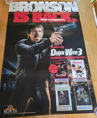 1986 Movie Promo Poster Death Wish 3 «Bronson Is Back With A Vengeance» 24 X 36