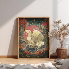 Ninetales Pokémon Poster | Fire Type Fan Art Wall Art Print