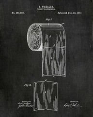 Bathroom Patent Art Prints – 8×10 in. Set of 4 – Restroom Powder Room Wall Decor