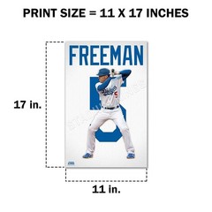 Freddie Freeman Los Angeles LA Dodgers Home Wall Art Print – 11×17 inches