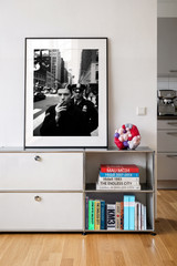 Woman Smoking Cigarette Black and White Photography Poster NYC Street Art Print