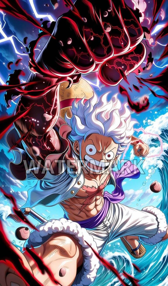One Piece luffy gear5 Poster print 8.5″x14″ glossy photo paper inches home decor