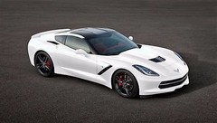 2017 Chevrolet Corvette White (Black Trim) POSTER 24 X 36 INCH