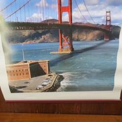 24″x36″ Poster Stunning Bridge Blue Sky Ocean Bay Poster San Francisco