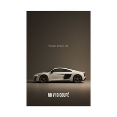 Audi R8 V10 Poster – Modern Supercar Wall Art Print, Garage Decor