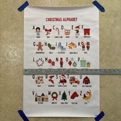 Christmas Alphabet Poster ✅ Kid Child Christmas Decor ✅ Wall Art Canvas Poster