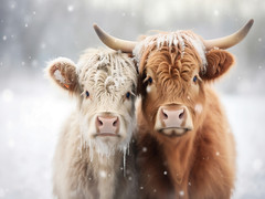 Highland Cow Farm Rustic Cattle Cowboy High Quality Canvas/Matte Photo Paper PA1