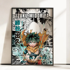 Izuku Midoriya Poster My Hero Academia One For All Art Print MHA Wall Decor