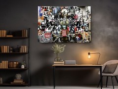 Banksy Collage Collection, Canvas Ready To Hang Wall Art Canvas Print Home Decor
