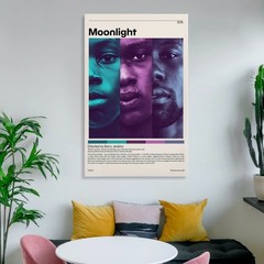 ALUKAP Moonlight Retro Movie Minimalist Poster Frame 12×18 inches, S