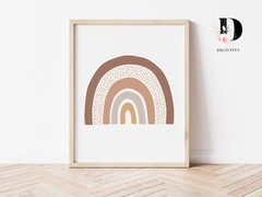 Unisex Boho Nursery wall art prints, Boy bedroom decor, Rainbow and Sunshine art