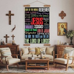 Names of God Lord Jesus Christ – Bible Verse Christian Gifts Poster No Frame