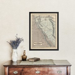 Old Map of California 1842 – Vintage California Art