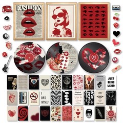 Downtown Girl Room Decor Y2k Posters – Dark Red Downtown Girl Aesthetic Wall …