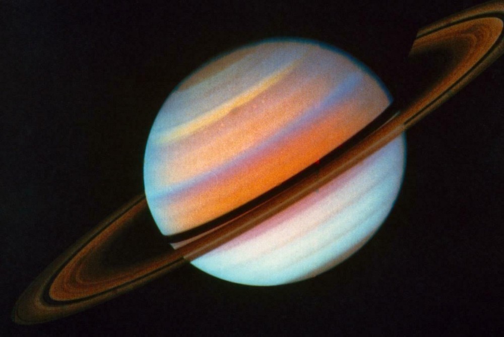 SATURN PLANET GLOSSY POSTER PICTURE PHOTO PRINT voyager space ringlets 4313