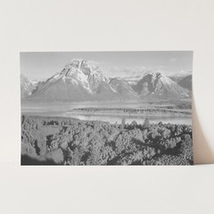 Ansel Adams Mount Moran Grand Teton Mountain Landscape Wall Art Poster Print