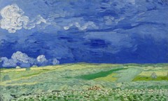 WHEAT FIELD UNDER THUNDER CLOUDS 1890 IMPRESSIONISM PAINTING BY VAN GOGH REPRO
