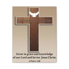 2 Peter 3:18 Confirmed in Christ Cross Bible Canvas Christian W
