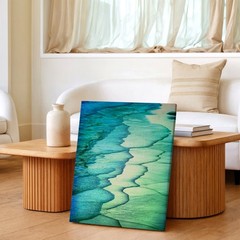 Wall Art Abstract Blue Green Watercolor Painting Modern Coastal Decor Print