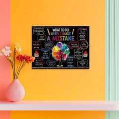 Canvas Art Kids Mistake Growth Guide Color Tree Classroom Wall Decor