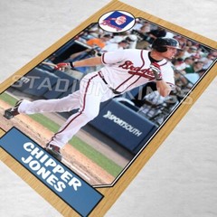 Chipper Jones Atlanta Braves Baseball Card Poster – 11×17 in.