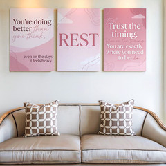3 Pieces Inspirational Large Wall Art Canvas Set for Living Room Set Of 3