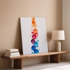 Create An Abstract Artwork Featuring A Vertical Cascade Of Vibrant Wall Art