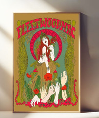 Fleetwood Mac Poster Room Decor Classic Wall Art Cloth 24×36 Unframed