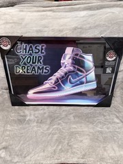 Notoriart Nike Sneaker “Chase Your Dreams” Wall Art (Slight Damage)