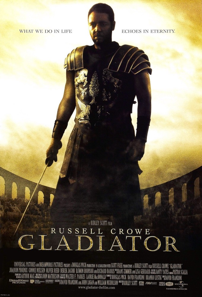 Gladiator Movie Poster Print 12×18 24×36 Art Home Theater Film