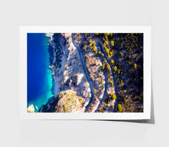 Nature Forest Print, Mountain Wall Art, Aerial Framed Beach Wall Art, Coastal