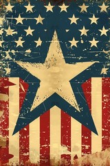 Vintage American Flag Patriotic – 250 Years of America Decor – POSTER 20″x30″