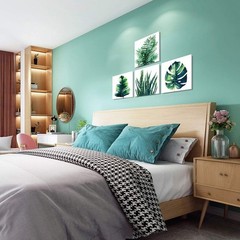 Sophisticated Framed Tropical Leaf Art – 12x12in Panels for Chic Spaces