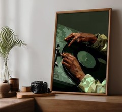 Black Men Wall Art African DJ Painting Pictures Wall Decor Hip Hop Posters Mo…