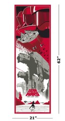 Star Wars Episode VIII- The Last Jedi – Door Movie Poster (Battle) (21″ X 62″)