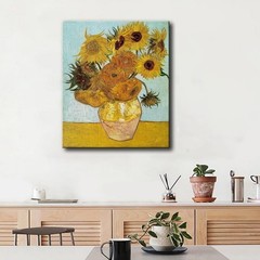 Vincent Van Gogh Sunflower Canvas Wall Art Framed Floral Oil Painting Print Home