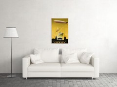 1930s A Pleasant Trip To Germany Vintage Zeppelin Travel Wall – POSTER 20″x30″