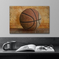 32″x48″ – Vintage Balls Canvas Print – Sports Equipment Wall Art Retro Decor