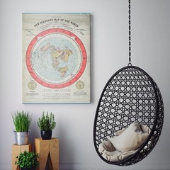 Flat Earth Map Alexander Gleason’s New Standard Map Canvas Wall Art Print